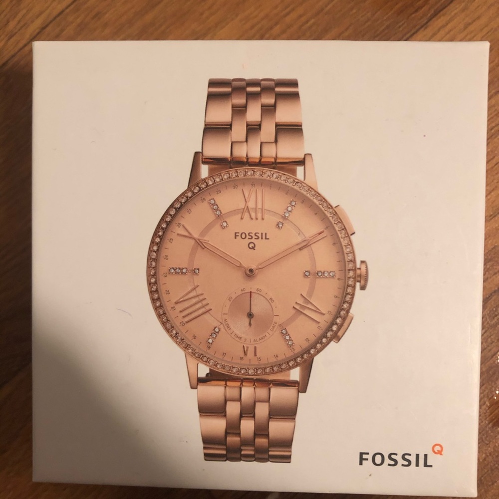 Never worn rose gold Fossil watch!